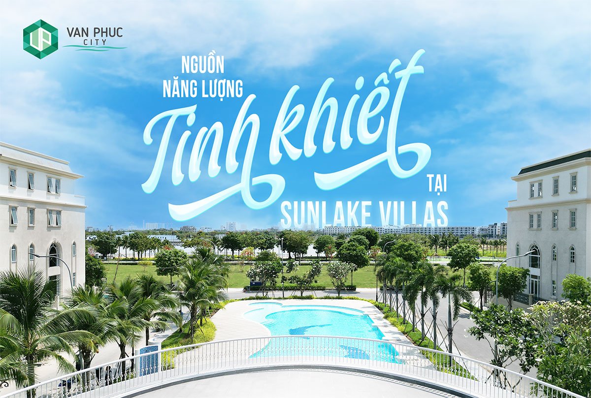 Cảnh quan Sunlake Villas nhìn về hồ