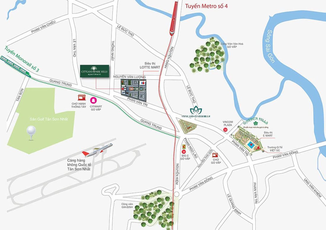 Sơ đồ vị trí Cityland Park Hills