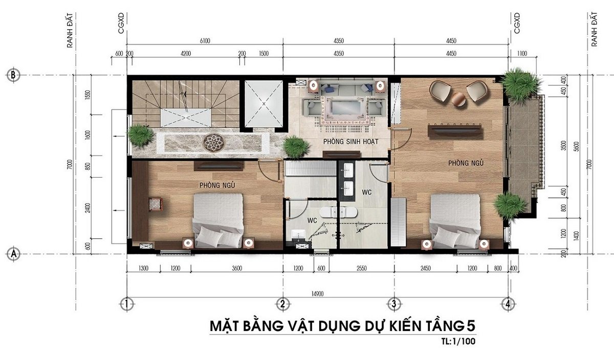 Bản vẽ bố trí shophouse Đông Nam