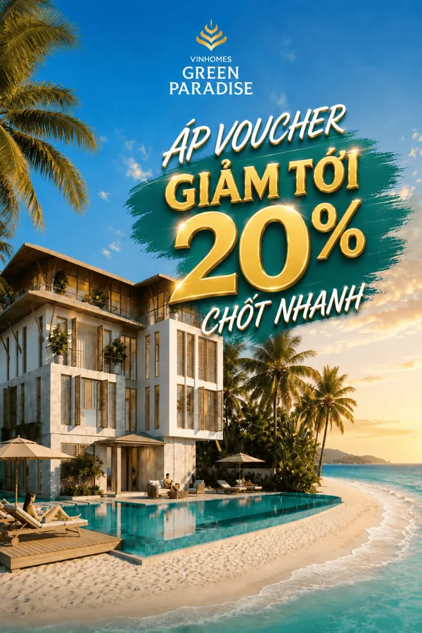 Vinhomes Green Paradise Cần Giờ áp voucher giảm tới 20%, hạn 31/12/2026