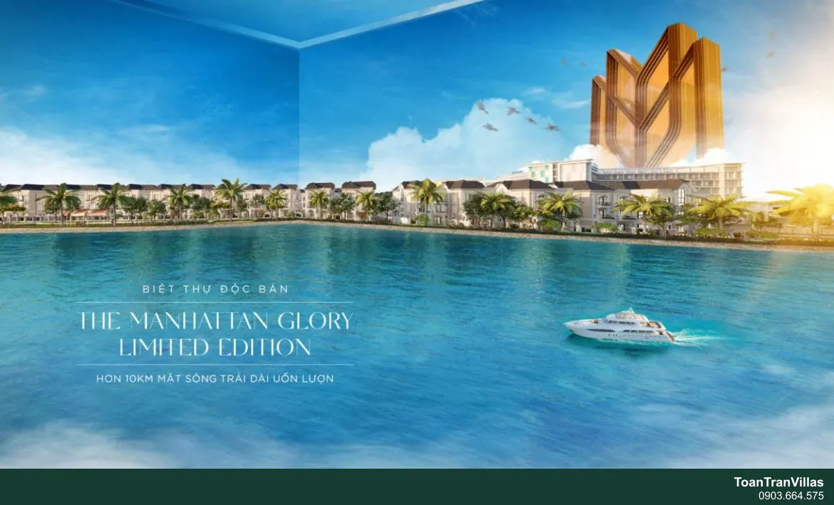 Phối cảnh tổng thể phân khu The Manhattan Glory ven sông Tắc
